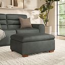 Cohen Storage Footstool in Virgo Lead Leather