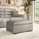Cohen Storage Footstool in Virgo Platinum Leather