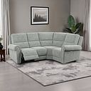 Colorado Electric Reclining Left Hand Modular Group 2 in Hopsack Platinum Fabric