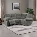 Colorado Electric Reclining Left Hand Modular Group 2 in Plush Charcoal Fabric