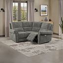 Colorado Electric Reclining Modular Group 1 in Plush Charcoal Fabric