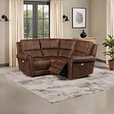 Colorado Electric Reclining Modular Group 1 in Ranch Dark Brown Fabric
