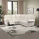 Colorado Electric Reclining Modular Group 3 in Hopsack Natural Fabric