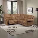 Colorado Electric Reclining Modular Group 3 in Ranch Brown Fabric