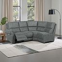 Colorado Electric Reclining Modular Group 4 in Miller Grey Fabric