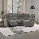Colorado Electric Reclining Modular Group 4 in Plush Charcoal Fabric