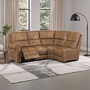 Colorado Electric Reclining Modular Group 4 in Ranch Brown Fabric