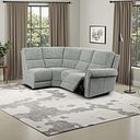 Colorado Electric Reclining Modular Group 5 in Hopsack Platinum Fabric