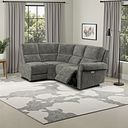 Colorado Electric Reclining Modular Group 5 in Plush Charcoal Fabric