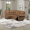 Colorado Electric Reclining Modular Group 5 in Ranch Brown Fabric