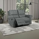 Colorado Electric Reclining Modular Group 8 in Miller Grey Fabric