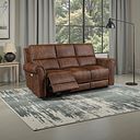 Colorado Electric Reclining Modular Group 9 in Ranch Dark Brown Fabric