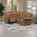 Colorado Electric Reclining Right Hand Modular Group 2 in Ranch Brown Fabric