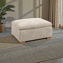 Colorado Storage Footstool in Jetta Beige Fabric