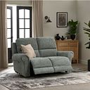 Colorado 2 Seater Electric Recliner in Hopsack Platinum Fabric