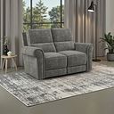 Colorado 2 Seater Sofa in Plush Charcoal Fabric