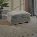 Colorado Storage Footstool in Plush Charcoal Fabric