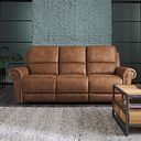 Colorado 3 Seater Electric Recliner in Ranch Brown Fabric