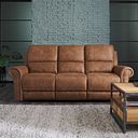 Colorado 3 Seater Sofa in Ranch Brown Fabric