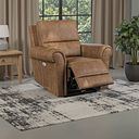 Colorado Electric Recliner Armchair in Ranch Brown Fabric