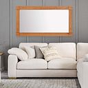 Contemporary Natural Solid Oak 1500mm x 800mm Wall Mirror