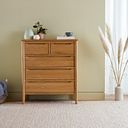Copenhagen Natural Solid Oak 2+3 Chest of Drawers