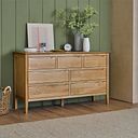 Copenhagen Natural Solid Oak 3+4 Chest of Drawers