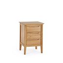 Copenhagen Natural Solid Oak 3 Drawer Bedside Table