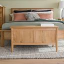 Copenhagen Natural Solid Oak Blanket Box
