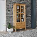Copenhagen Natural Solid Oak Display Cabinet