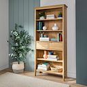 Copenhagen Natural Solid Oak Tall Bookcase