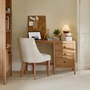 Corton Natural Oak Single Pedestal Desk