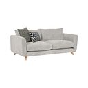 Dalby 4 Seater Sofa in Silver Fabric