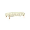 Dalby Footstool in Patterned Gold Fabric