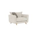 Dalby High Back Loveseat in Cream Fabric