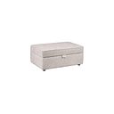 Dalby Storage Footstool in Ivory Fabric