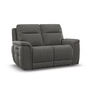 Dalton 2 Seater Electric Recliner Sofa in Elephant Grey Leather