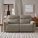Dalton 3 Seater Electric Recliner Sofa in Bella Latte Fabric