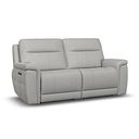Dalton 3 Seater Electric Recliner Sofa in Bella Lead Grey Fabric