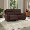 Dalton 3 Seater Electric Recliner Sofa with Power Headrests in Chestnut Leather