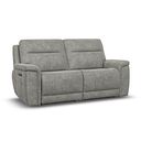 Dalton 3 Seater Electric Recliner Sofa with Power Headrests in Dexter Stone Fabric