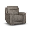 Dalton Electric Recliner Armchair in Marble Mink Fabric