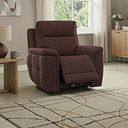 Dalton Electric Recliner Armchair with Power Headrest in Chestnut Leather