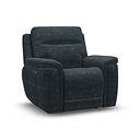 Dalton Electric Recliner Armchair with Power Headrest in Dexter Shadow Fabric