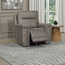Dalton Electric Recliner Armchair with Power Headrest in Marble Mink Fabric