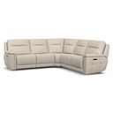 Dalton Large Corner Electric Recliner Sofa in Bella Barley White Fabric