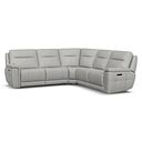 Dalton Large Corner Electric Recliner Sofa in Bella Lead Grey Fabric