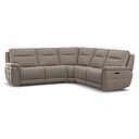 Dalton Large Corner Electric Recliner Sofa in Oyster Leather