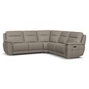 Dalton Large Corner Electric Recliner Sofa with Power Headrests in Bella Latte Fabric