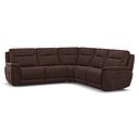 Dalton Large Corner Electric Recliner Sofa with Power Headrests in Chestnut Leather